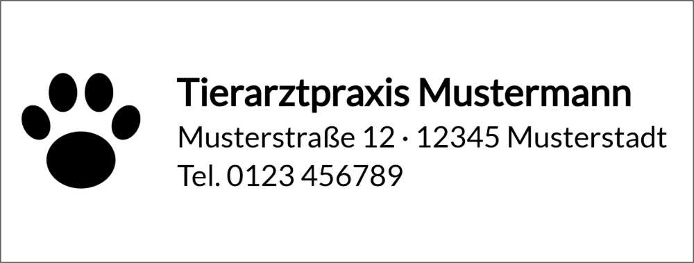 Vorschau der Vorlage 58x22 Tierarztpraxis