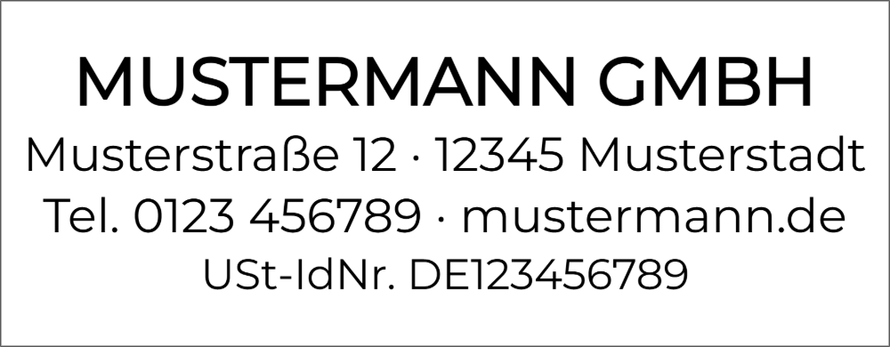 Vorschau der Vorlage 59x23 Firma modern