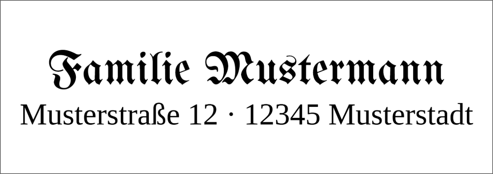 Vorschau der Vorlage 68x24 Fraktur