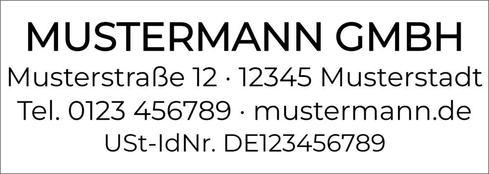Vorschau der Vorlage 70x25 Firma modern