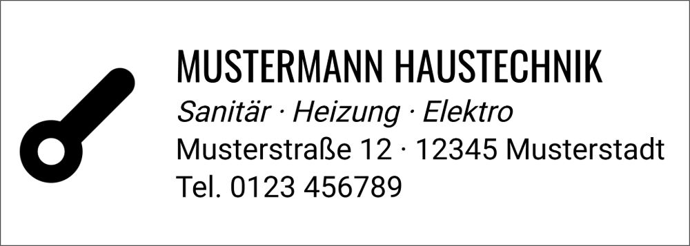 Vorschau der Vorlage 70x25 Handwerker