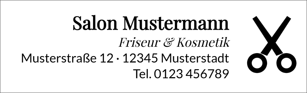 Vorschau der Vorlage 82x25 Friseursalon