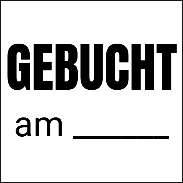 Vorschau der Vorlage 20x20 Gebucht