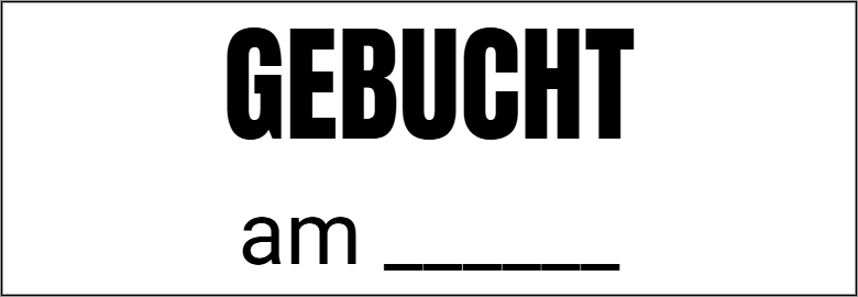 Vorschau der Vorlage 26x9 Gebucht