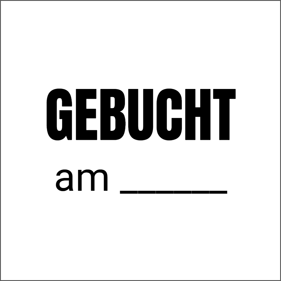 Vorschau der Vorlage 30x30 Gebucht