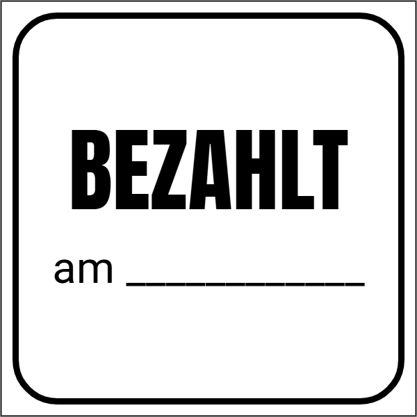 Vorschau der Vorlage 20x20 Bezahlt
