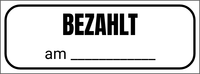 Vorschau der Vorlage 27x10 Bezahlt